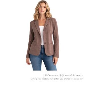 Sandwich_ L Taupe Cotton Stretch Blazer Quiet Luxury Minimalist